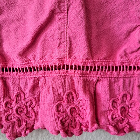 🩵Gretty Zueger 00s Coquette Pink Embroidered Sleeveless Top Size S - Picture 8 of 10